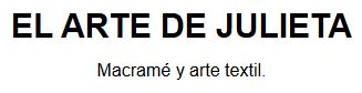 El Arte de Julieta Macrame